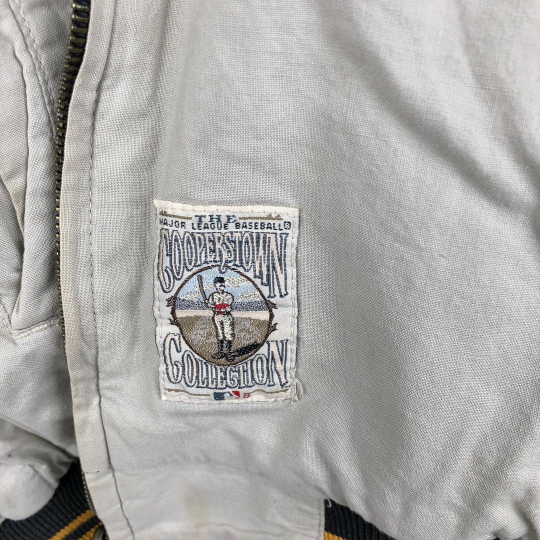 1990'S MLB Pittsburgh Pirates striped reversible blouson, men's size L equivalent, vintage. Lamy Charcoal Vintage Second Hand