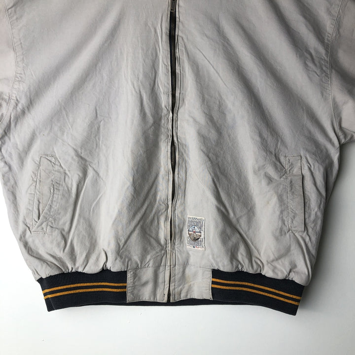 1990'S MLB Pittsburgh Pirates striped reversible blouson, men's size L equivalent, vintage. Lamy Charcoal Vintage Second Hand
