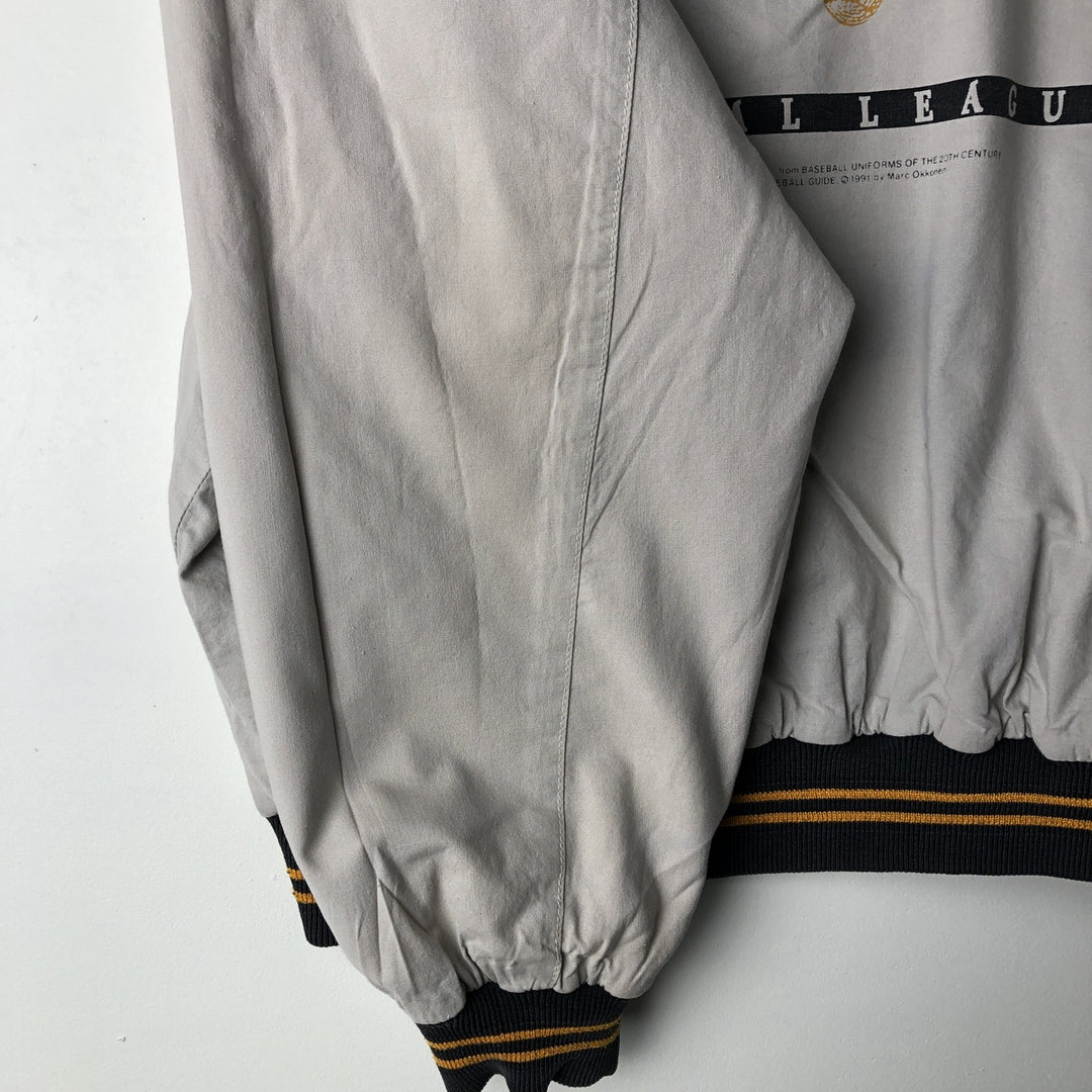 1990'S MLB Pittsburgh Pirates striped reversible blouson, men's size L equivalent, vintage. Lamy Charcoal Vintage Second Hand