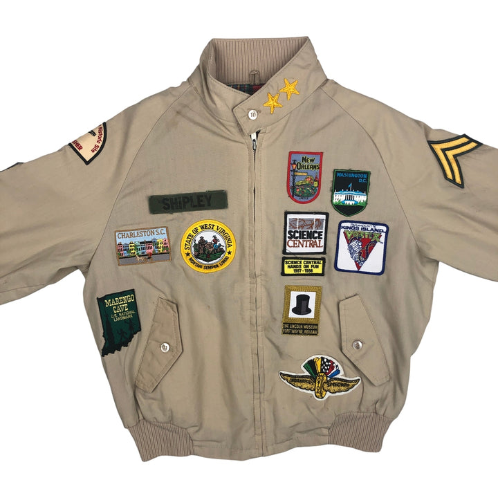 90'S American Eagle Outfitters Custom Jacket, Men's Size L, Vintage polyester Beige type Vintage Second Hand