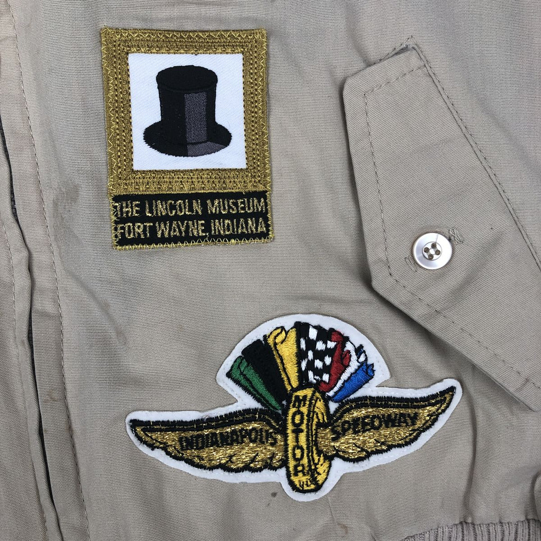 90'S American Eagle Outfitters Custom Jacket, Men's Size L, Vintage polyester Beige type Vintage Second Hand