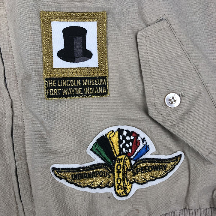90'S American Eagle Outfitters Custom Jacket, Men's Size L, Vintage polyester Beige type Vintage Second Hand