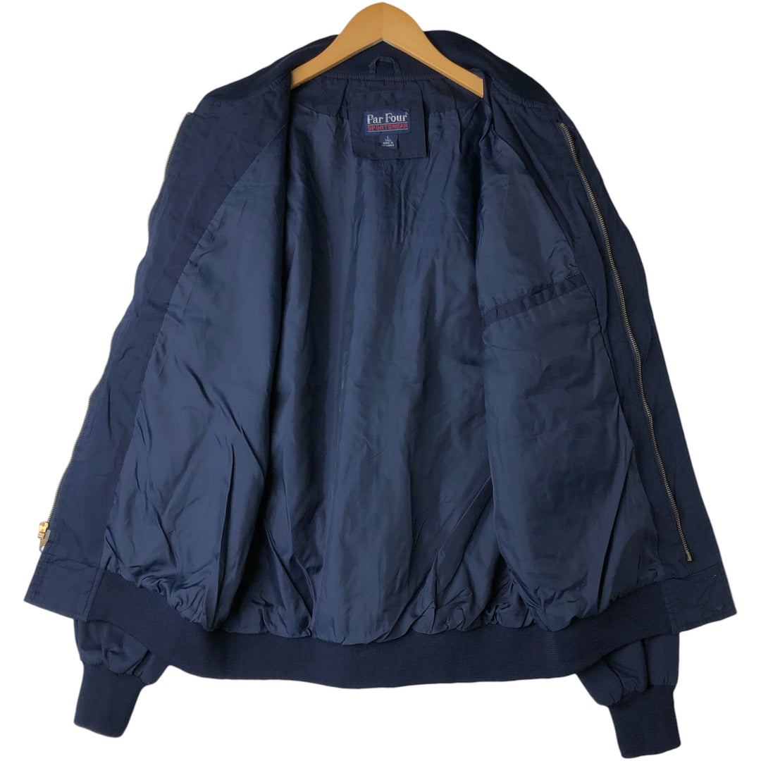 Par Four Derby Jacket, Cup Shoulder Jacket, Men's Size L cotton navy blue type Vintage Second Hand