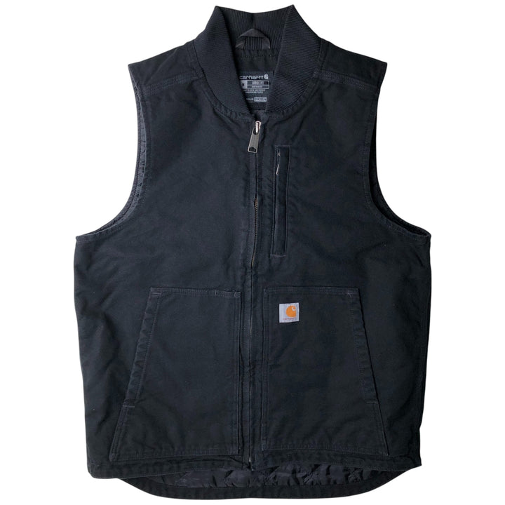 Carhartt Loose Fit Padded Duck Vest (Men's Size M) cotton black type Vintage Second Hand