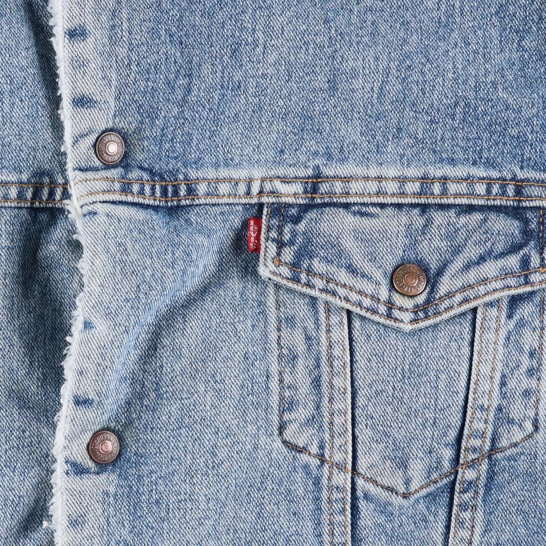90'S Levi's 70609-4891 Padded Denim Jacket, Men's Size XL, Vintage cotton blue type Vintage Second Hand