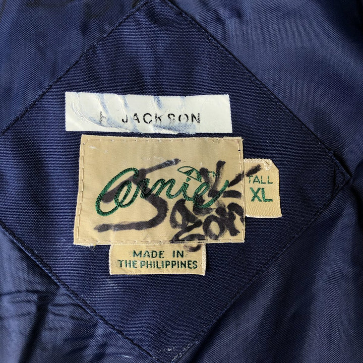 Vintage 80s-90'S Arnold Palmer Arnie Derby Jacket, Cup Shoulder, Men's XL cotton navy blue type Vintage Second Hand
