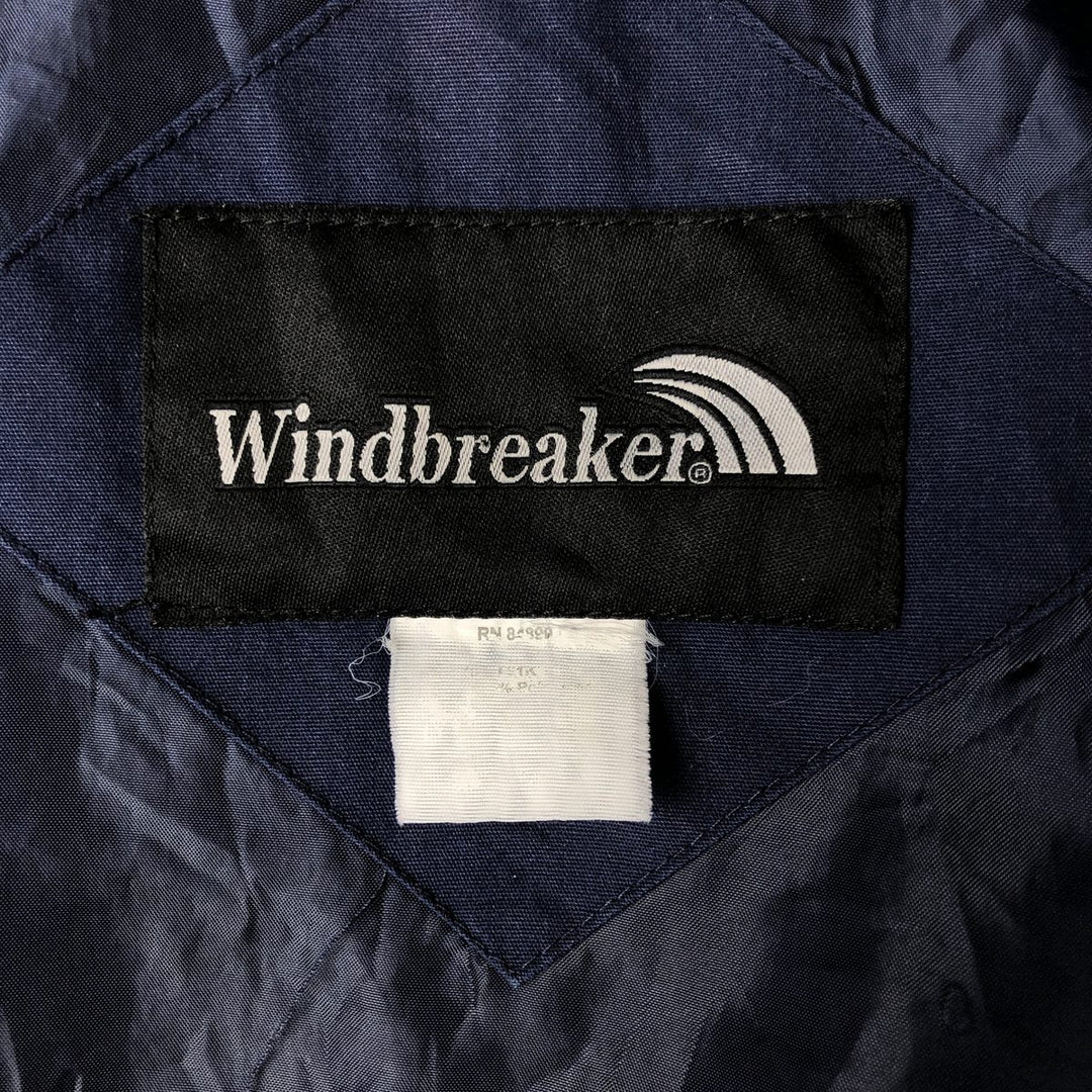 Vintage 90'S Windbreaker Derby Jacket with Cup Shoulder Strap, Men's XL unclear navy blue type Vintage Second Hand
