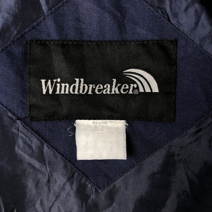 Vintage 90'S Windbreaker Derby Jacket with Cup Shoulder Strap, Men's XL unclear navy blue type Vintage Second Hand