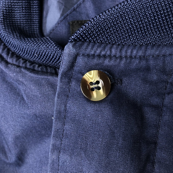 Vintage 90'S Windbreaker Derby Jacket with Cup Shoulder Strap, Men's XL unclear navy blue type Vintage Second Hand