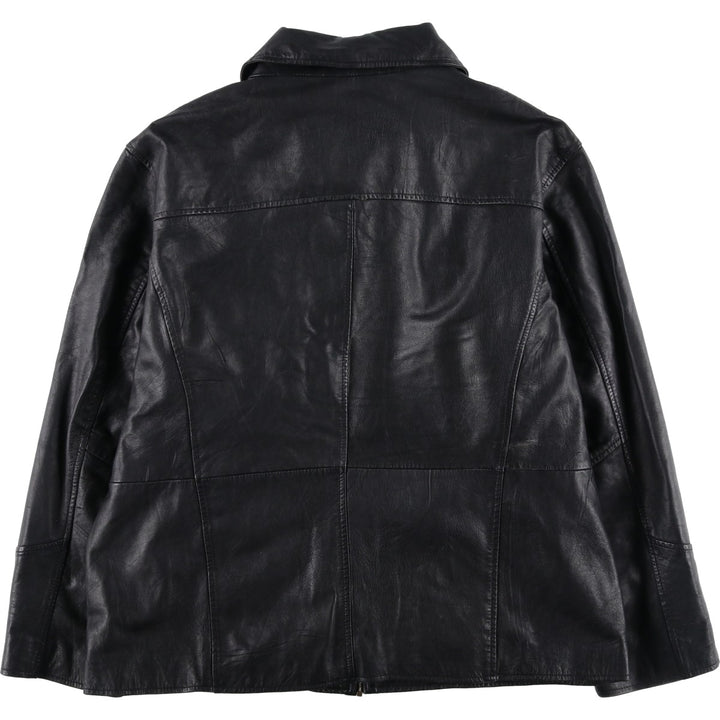 EASTWIND Leather Jacket Men's XXL Genuine Leather Lamb Leather black type Vintage Second Hand