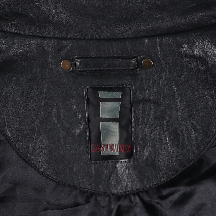 EASTWIND Leather Jacket Men's XXL Genuine Leather Lamb Leather black type Vintage Second Hand