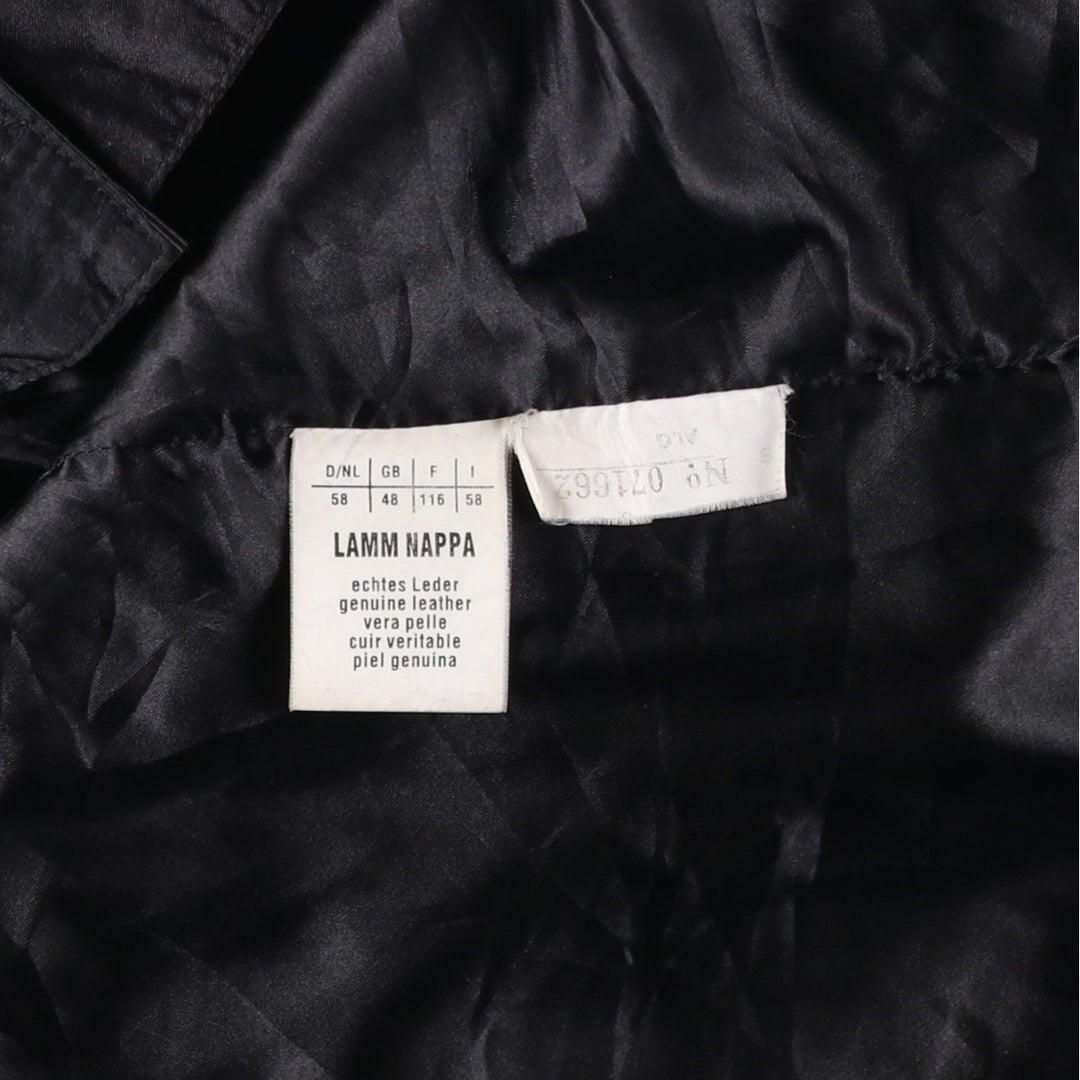 EASTWIND Leather Jacket Men's XXL Genuine Leather Lamb Leather black type Vintage Second Hand