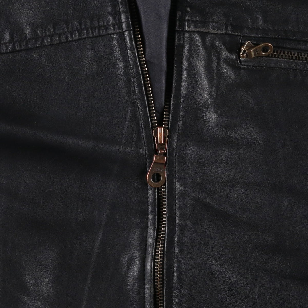 EASTWIND Leather Jacket Men's XXL Genuine Leather Lamb Leather black type Vintage Second Hand