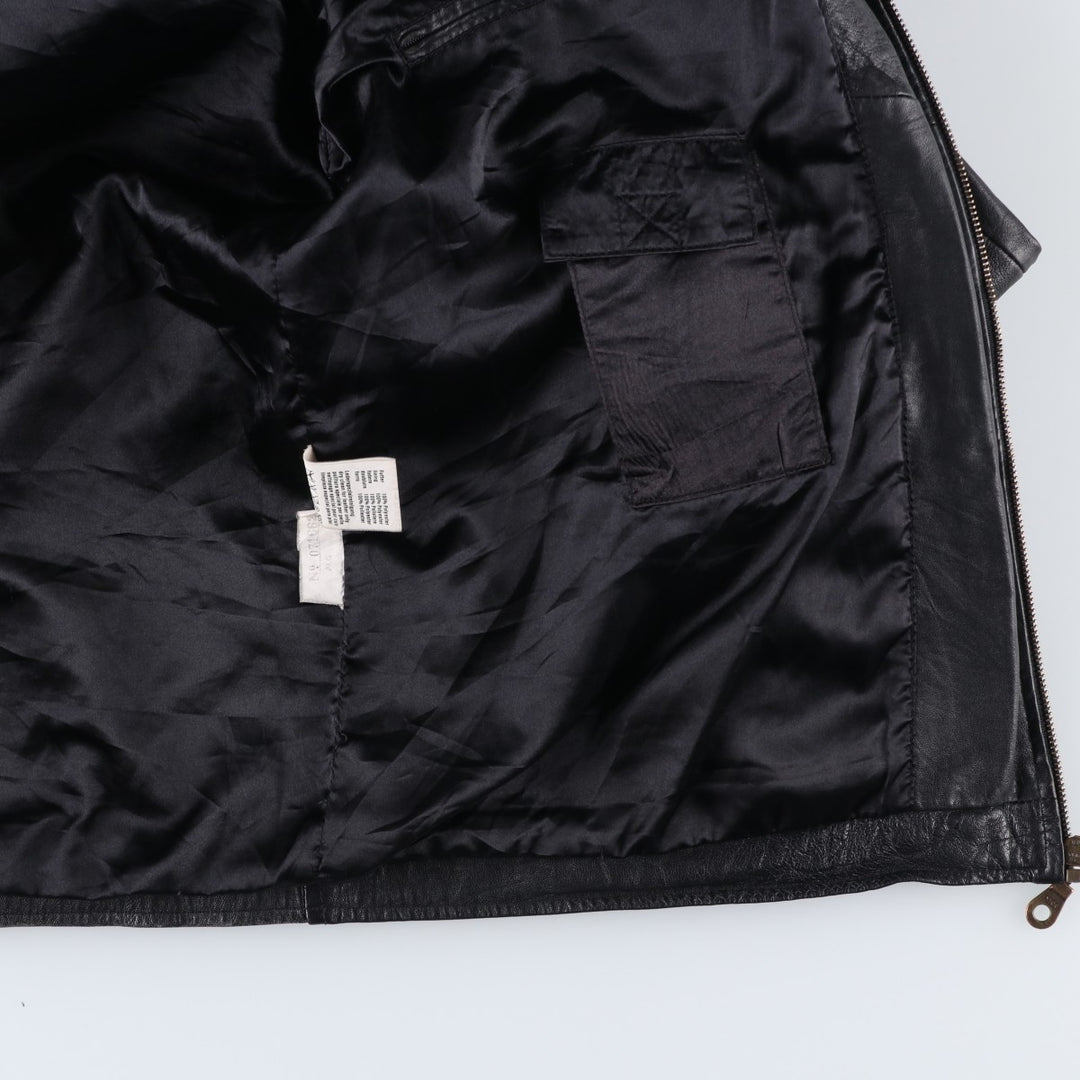 EASTWIND Leather Jacket Men's XXL Genuine Leather Lamb Leather black type Vintage Second Hand