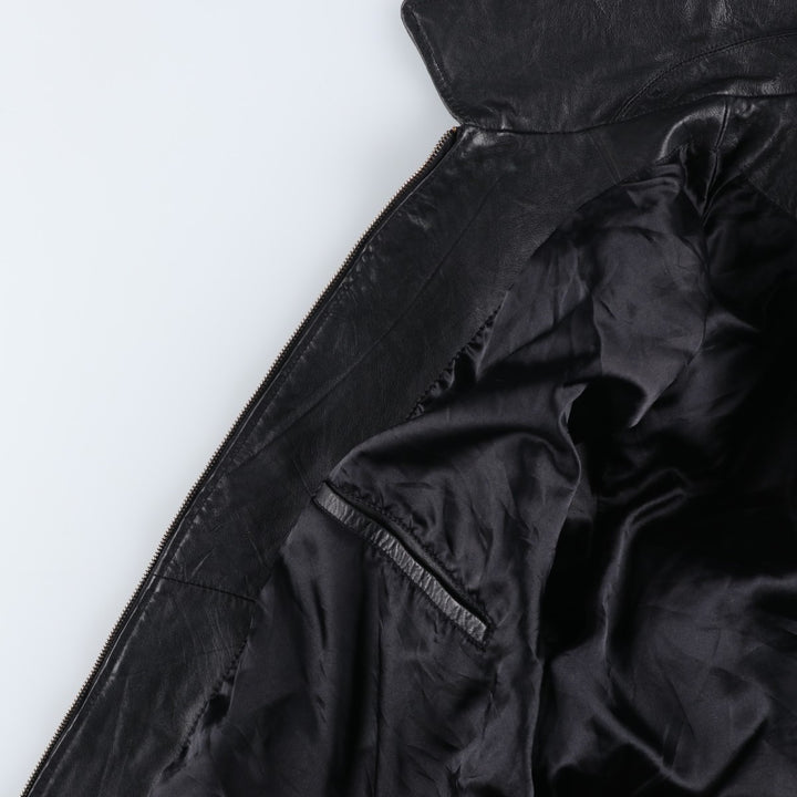 EASTWIND Leather Jacket Men's XXL Genuine Leather Lamb Leather black type Vintage Second Hand