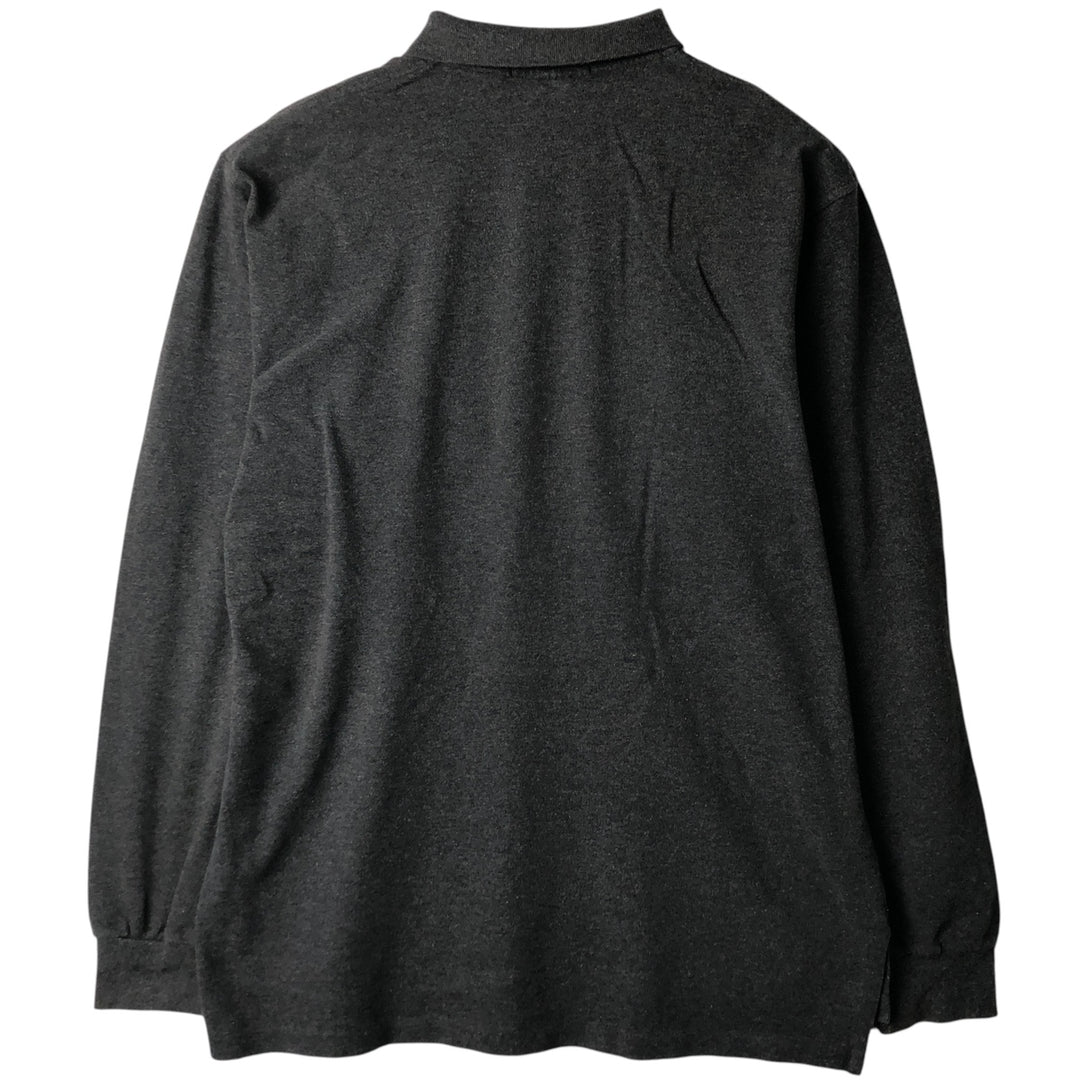 Ralph Lauren POLO by Ralph Lauren long sleeve polo shirt, men's size L cotton gray type Vintage Second Hand