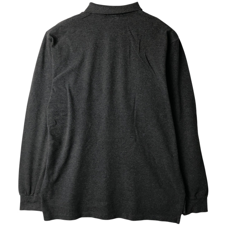 Ralph Lauren POLO by Ralph Lauren long sleeve polo shirt, men's size L cotton gray type Vintage Second Hand