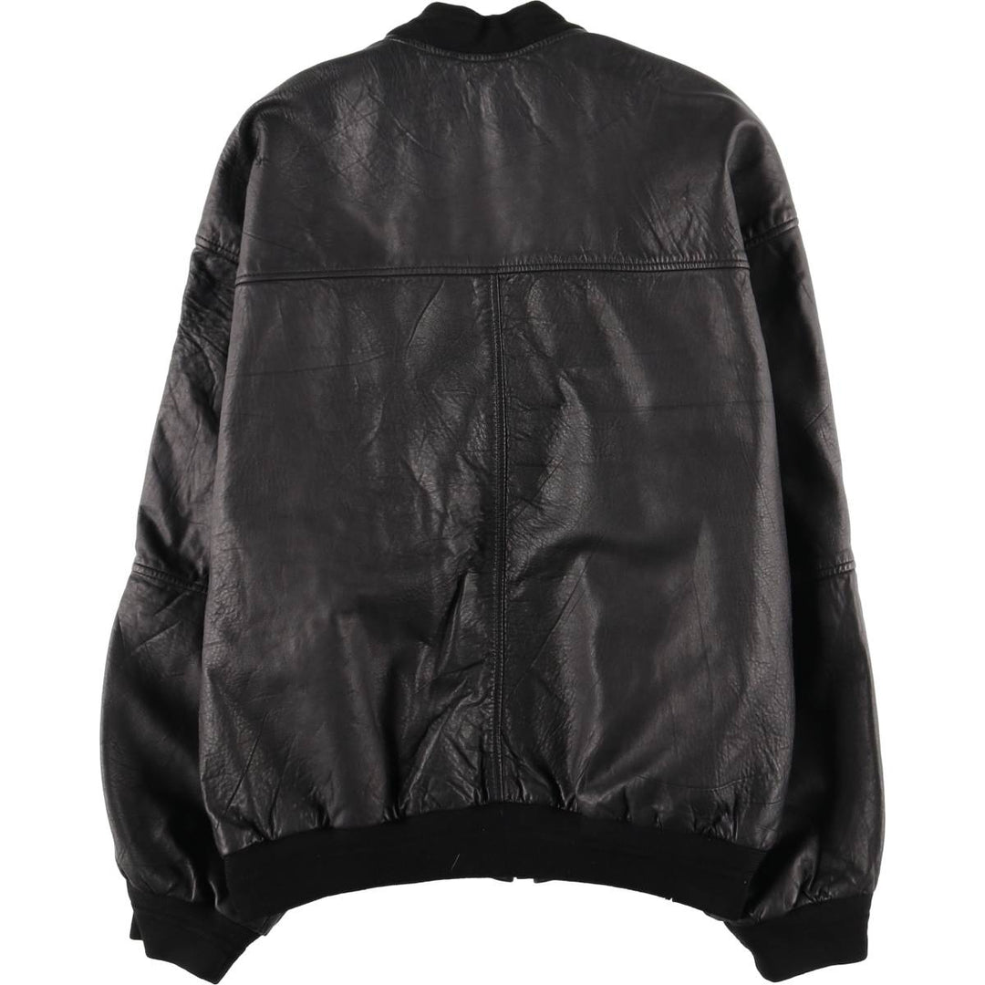 Vintage MONTES leather jacket, size L, for men genuine leather black type Vintage Second Hand