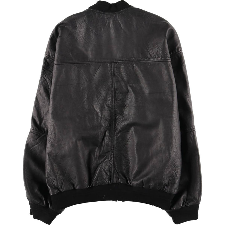 Vintage MONTES leather jacket, size L, for men genuine leather black type Vintage Second Hand