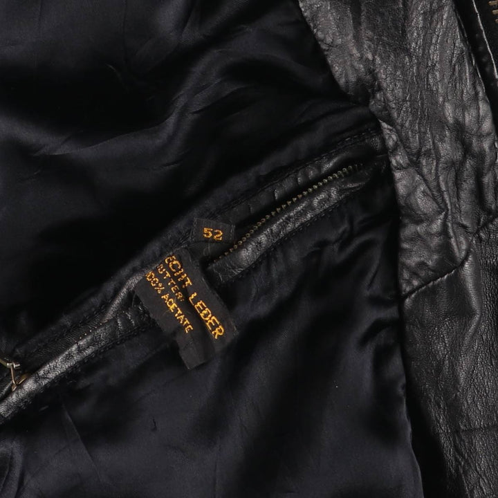 Vintage MONTES leather jacket, size L, for men genuine leather black type Vintage Second Hand