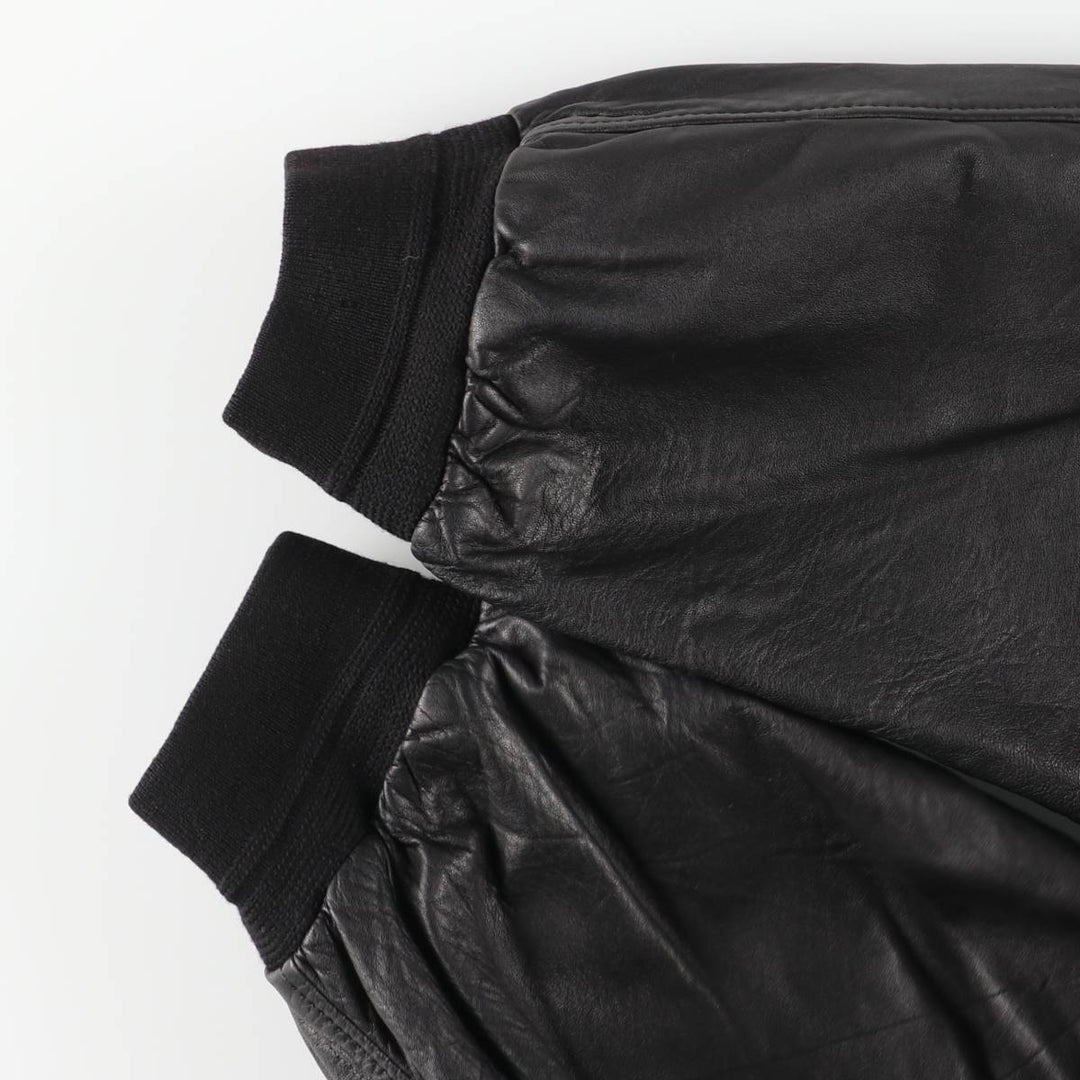 Vintage MONTES leather jacket, size L, for men genuine leather black type Vintage Second Hand