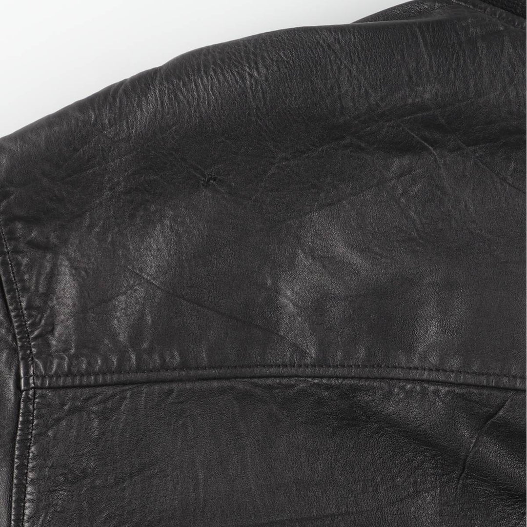Vintage MONTES leather jacket, size L, for men genuine leather black type Vintage Second Hand