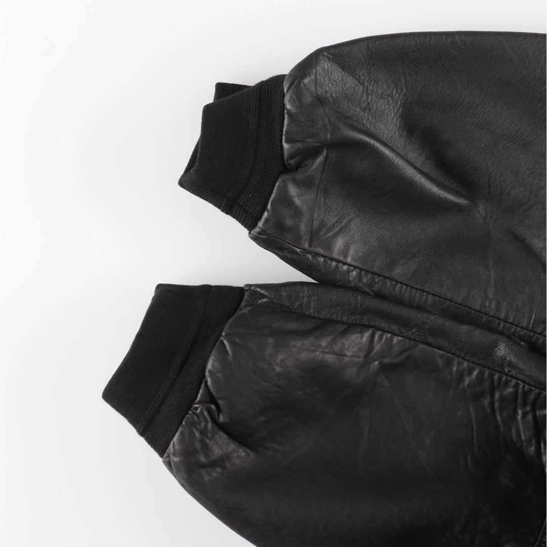 Vintage MONTES leather jacket, size L, for men genuine leather black type Vintage Second Hand