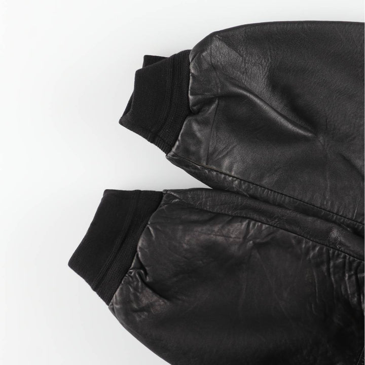 Vintage MONTES leather jacket, size L, for men genuine leather black type Vintage Second Hand