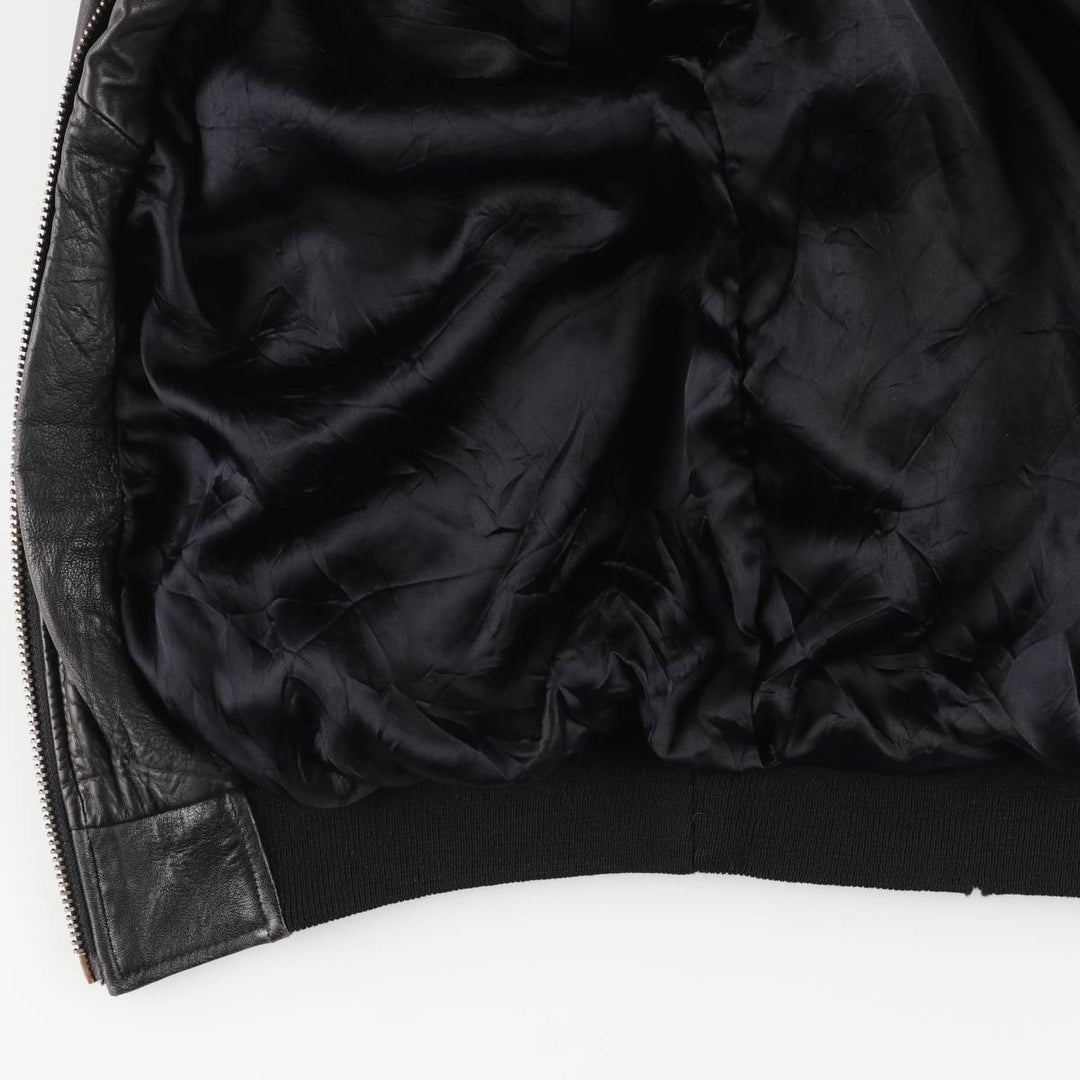 Vintage MONTES leather jacket, size L, for men genuine leather black type Vintage Second Hand