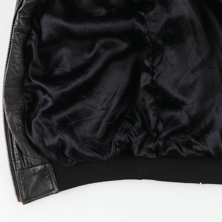 Vintage MONTES leather jacket, size L, for men genuine leather black type Vintage Second Hand