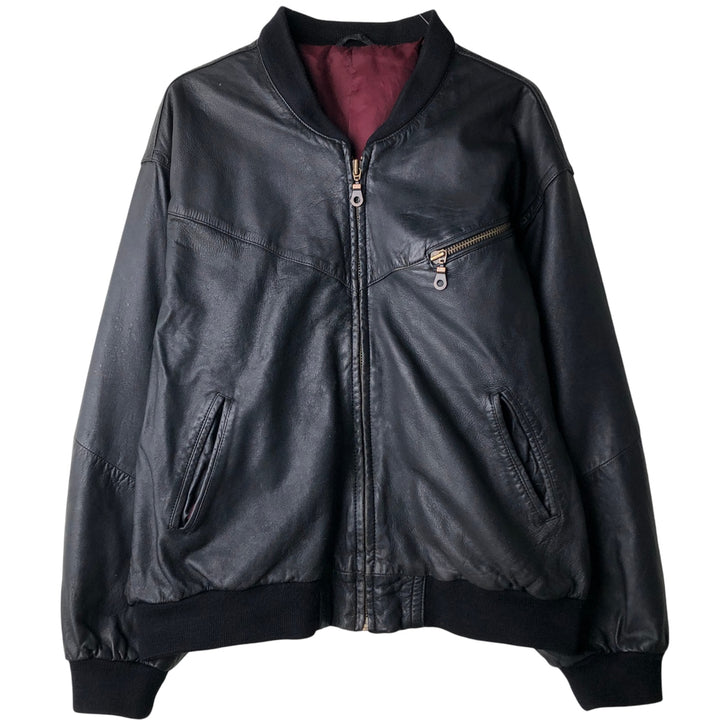 NEW FAST Leather Blouson Men's Size L genuine leather black type Vintage Second Hand