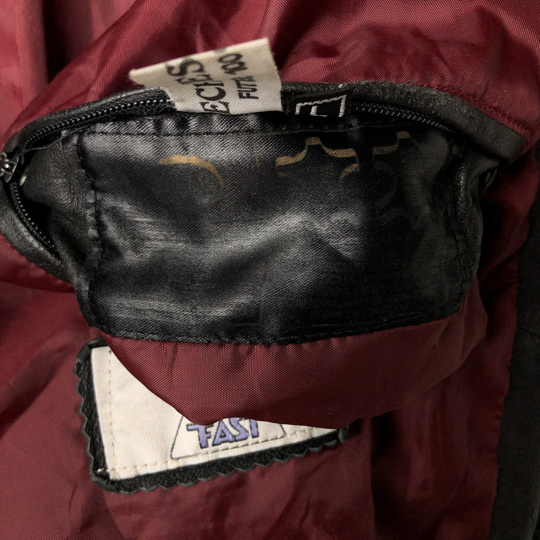 NEW FAST Leather Blouson Men's Size L genuine leather black type Vintage Second Hand