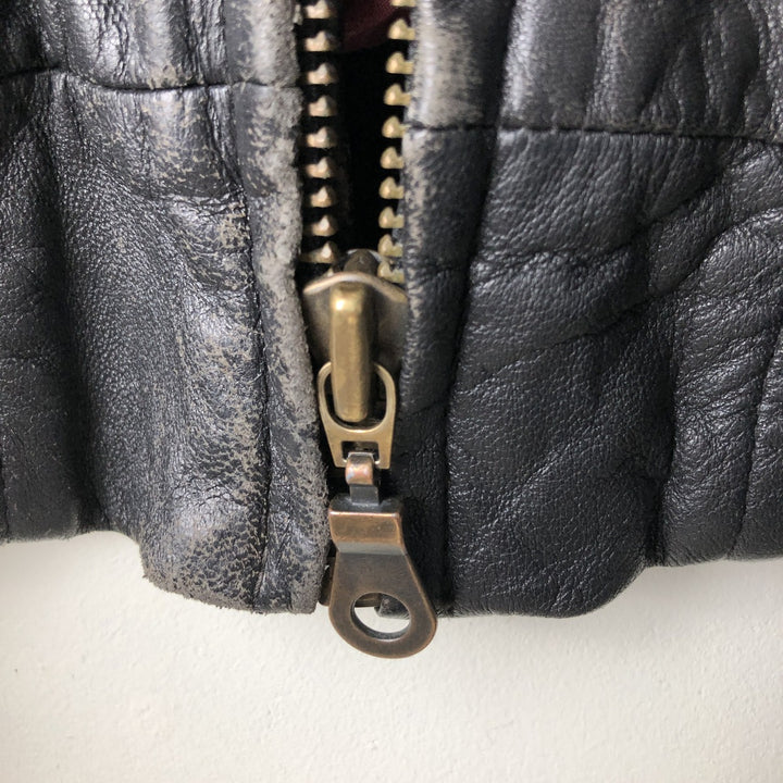 NEW FAST Leather Blouson Men's Size L genuine leather black type Vintage Second Hand