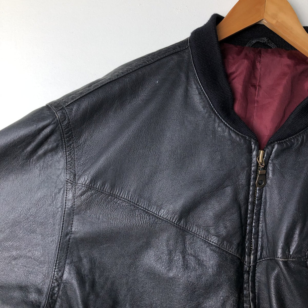 NEW FAST Leather Blouson Men's Size L genuine leather black type Vintage Second Hand