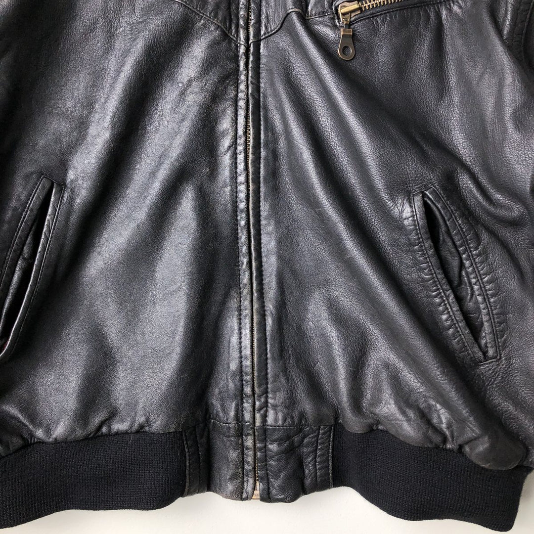 NEW FAST Leather Blouson Men's Size L genuine leather black type Vintage Second Hand