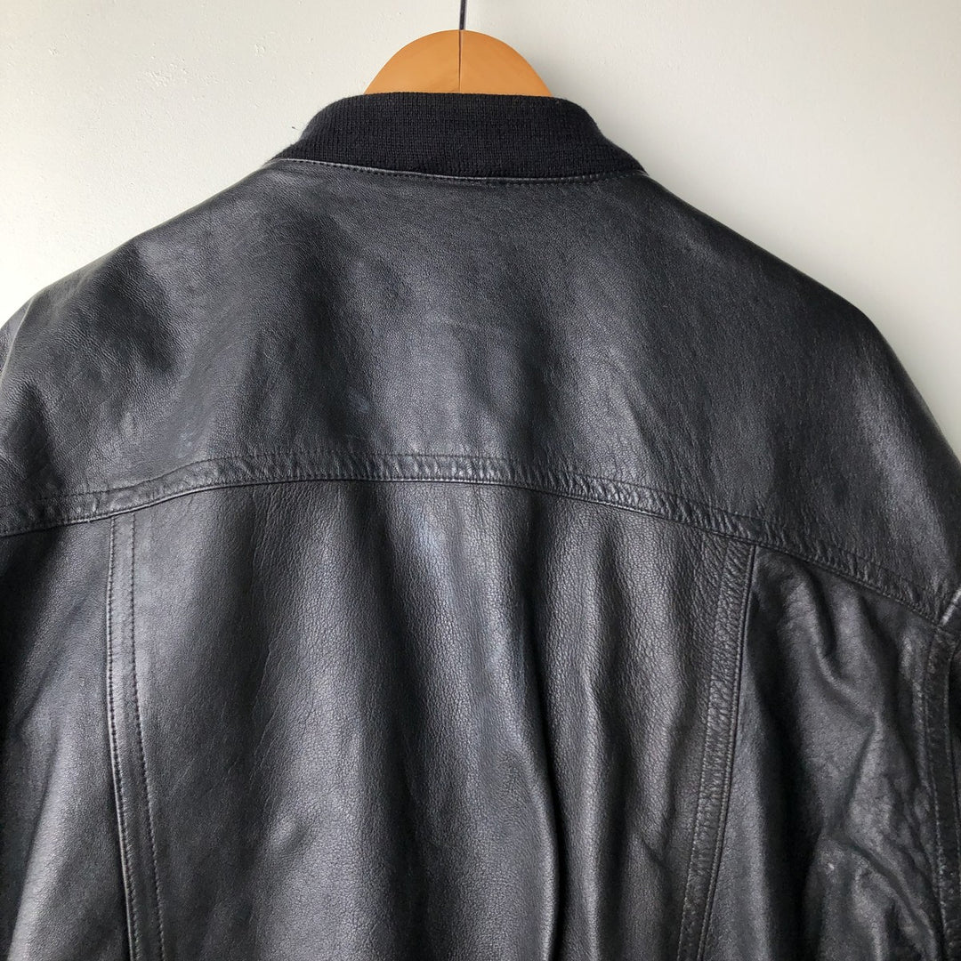 NEW FAST Leather Blouson Men's Size L genuine leather black type Vintage Second Hand