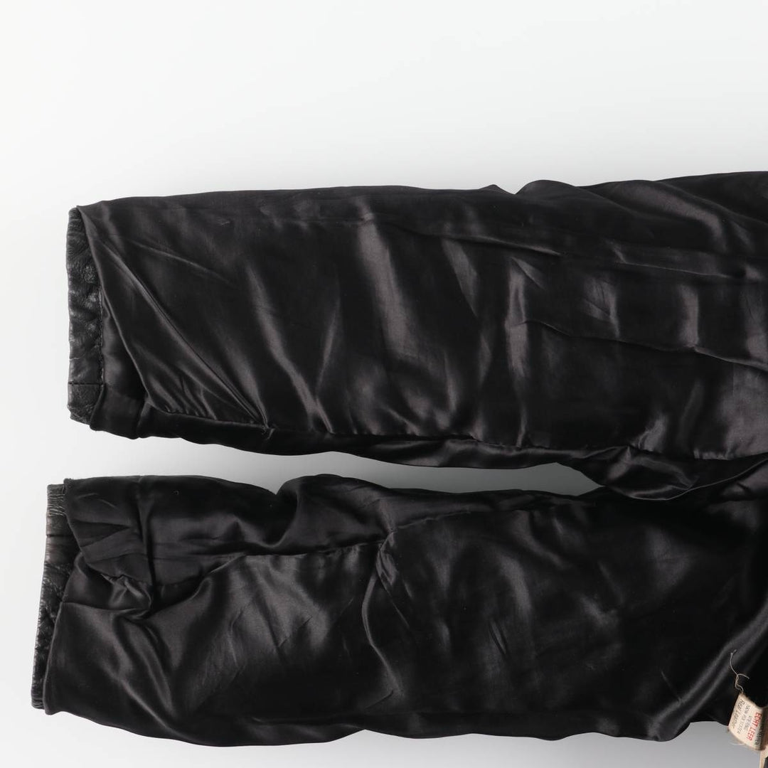 90'S AKASO swing-top leather jacket, men's size L, vintage genuine leather black type Vintage Second Hand