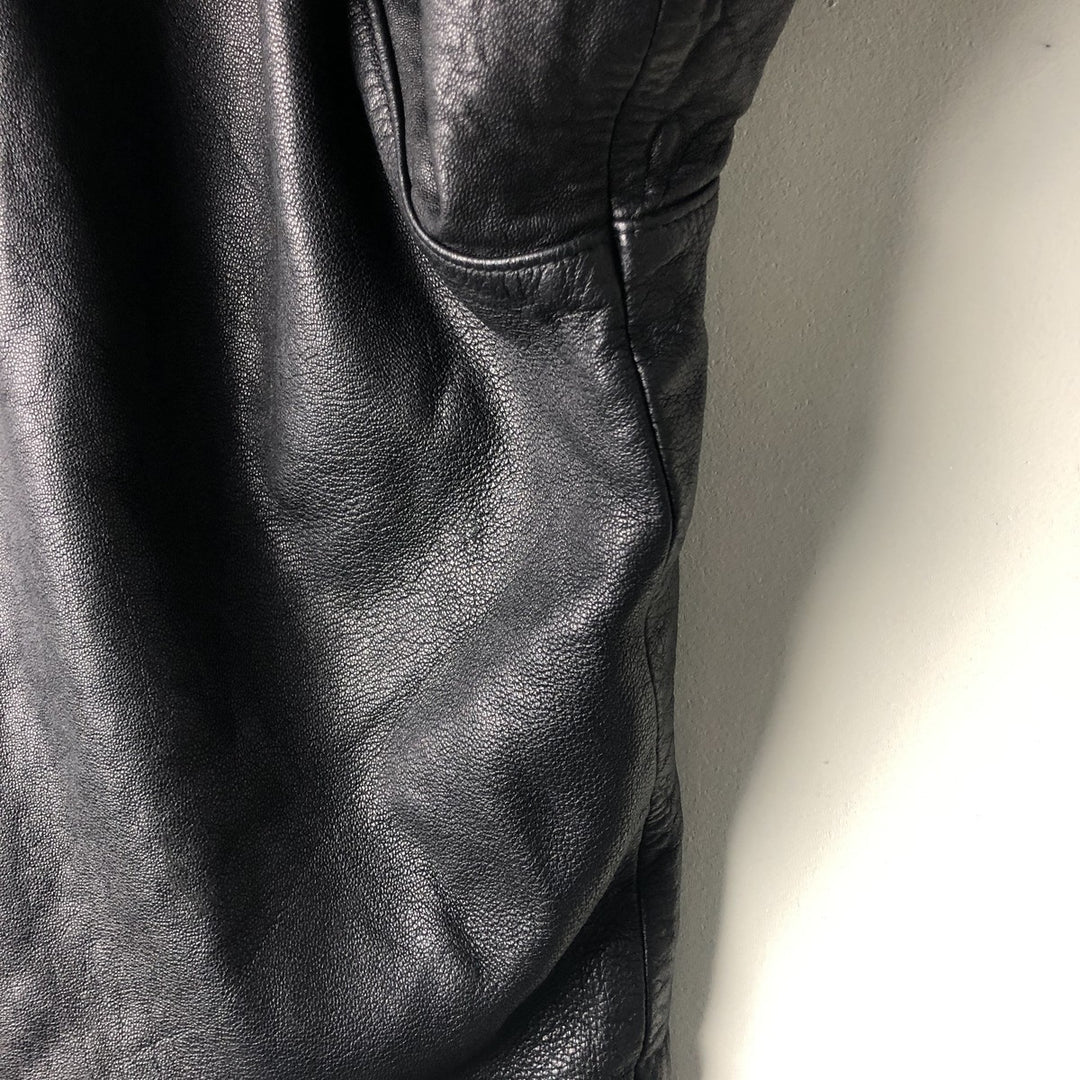 Wilsons Leather Pelle Studio Swing Top Leather Blouson, Men's Size L genuine leather black type Vintage Second Hand