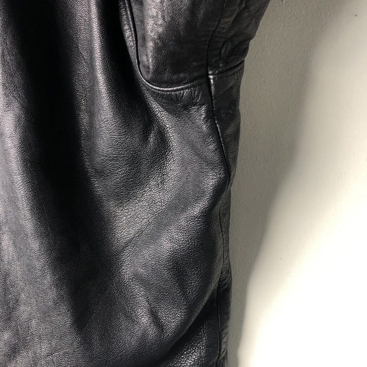 Wilsons Leather Pelle Studio Swing Top Leather Blouson, Men's Size L genuine leather black type Vintage Second Hand