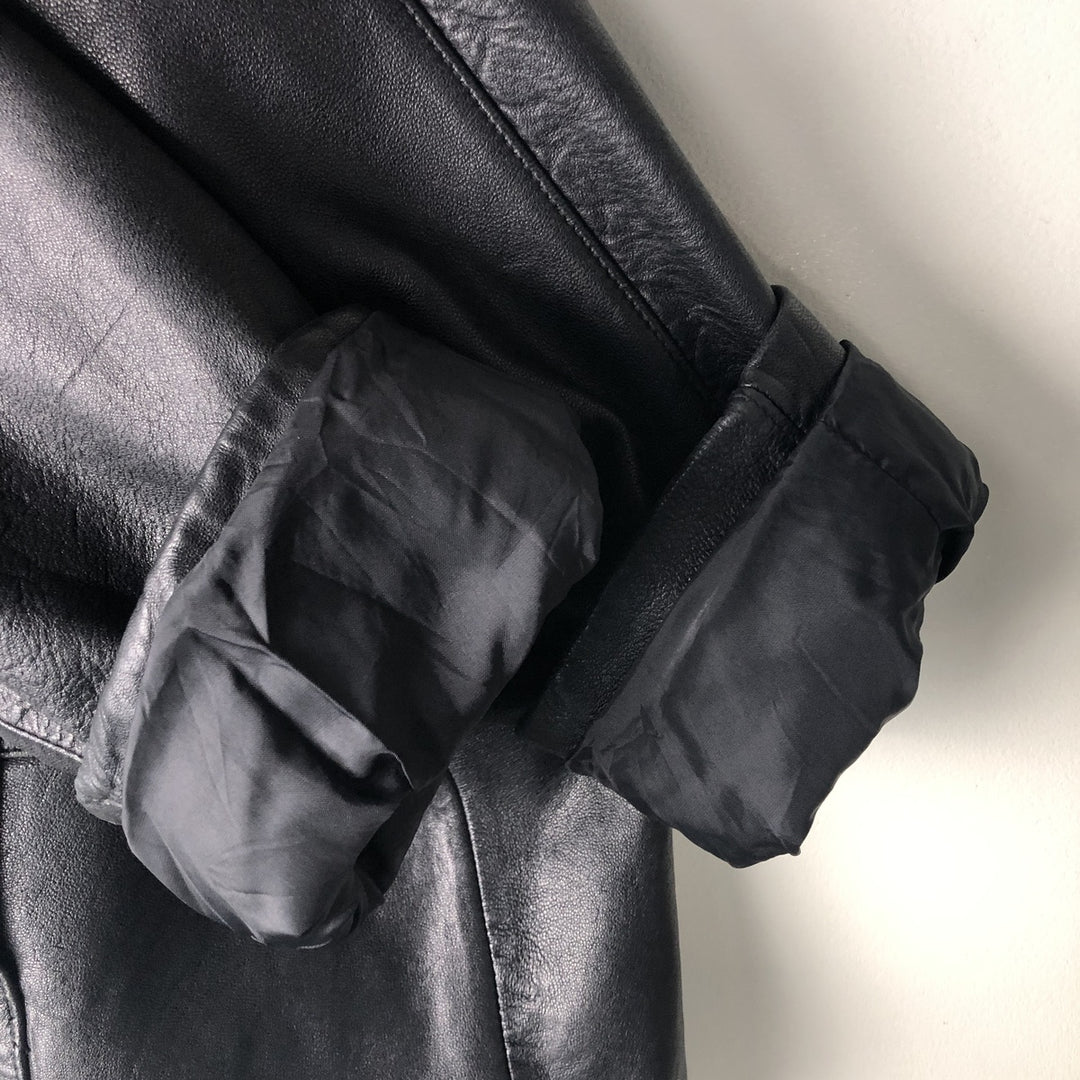 Wilsons Leather Pelle Studio Swing Top Leather Blouson, Men's Size L genuine leather black type Vintage Second Hand