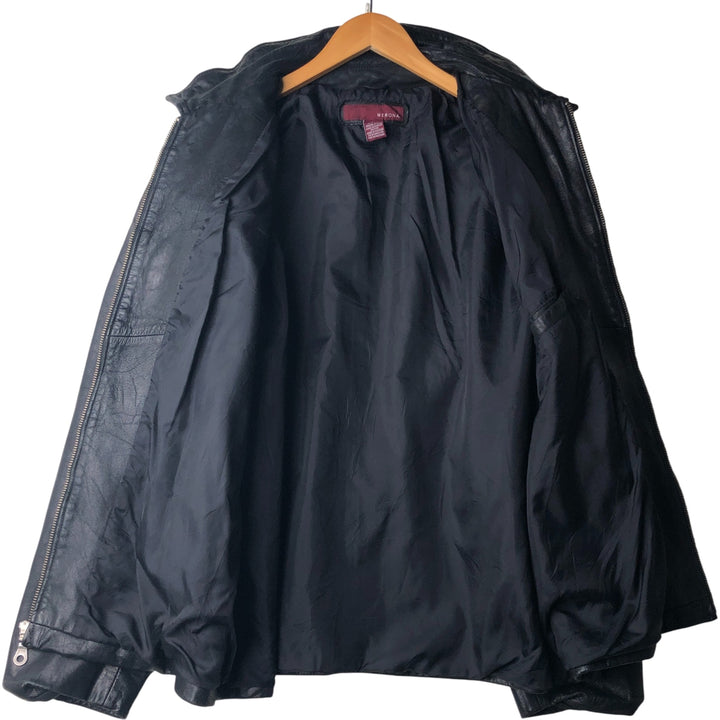 MERONA Swing Top Leather Blouson, Men's Size XL genuine leather black type Vintage Second Hand