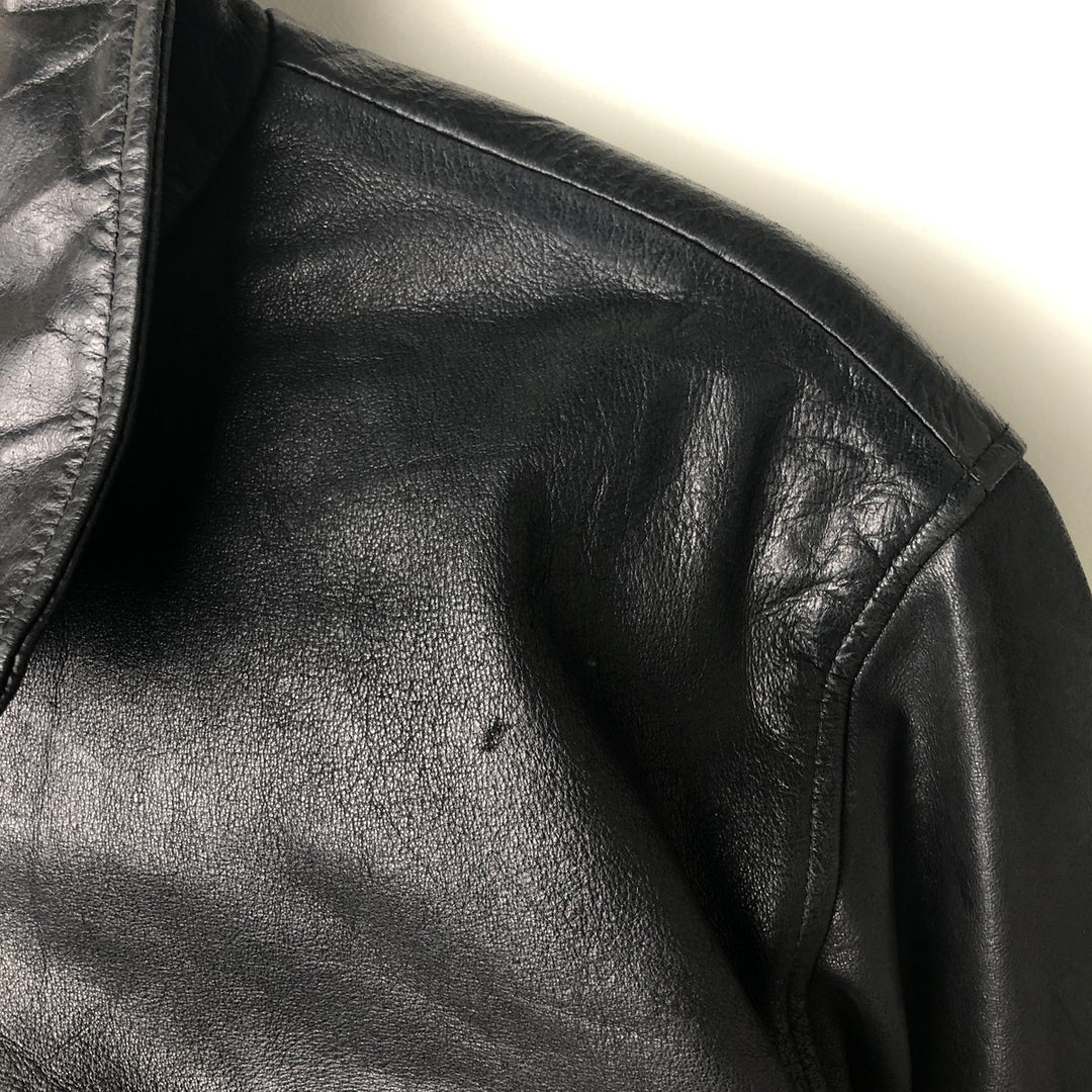 MERONA Swing Top Leather Blouson, Men's Size XL genuine leather black type Vintage Second Hand