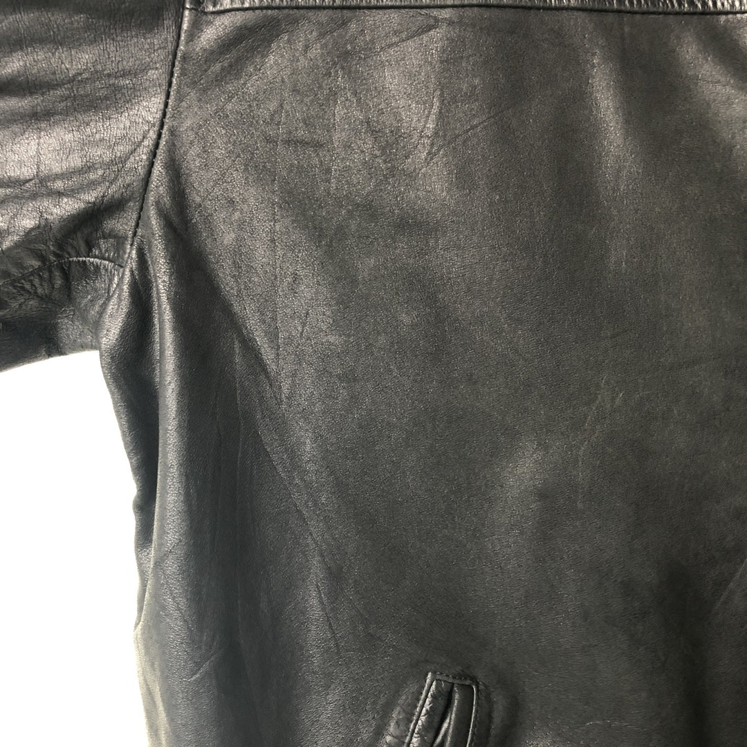 MERONA Swing Top Leather Blouson, Men's Size XL genuine leather black type Vintage Second Hand