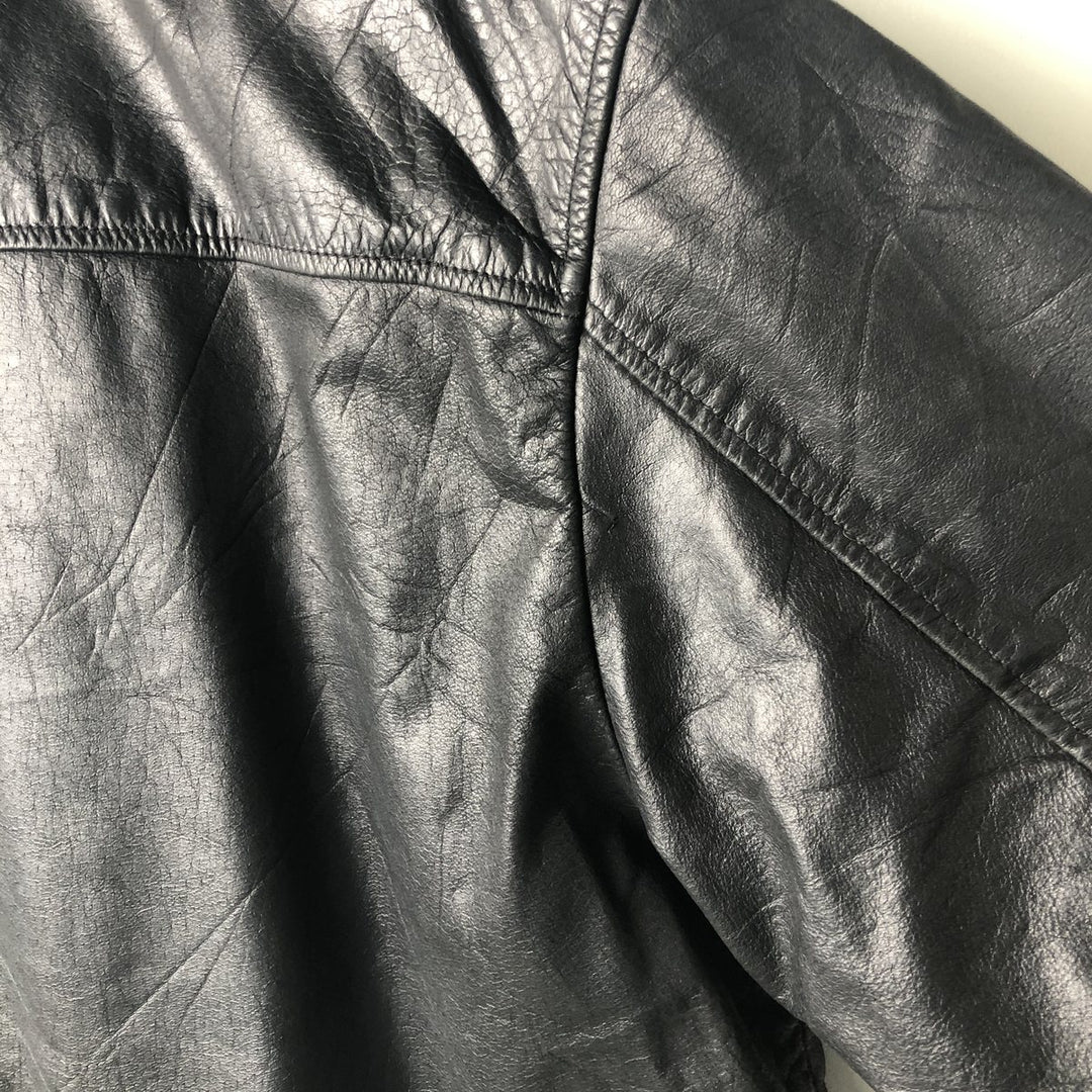 MERONA Swing Top Leather Blouson, Men's Size XL genuine leather black type Vintage Second Hand