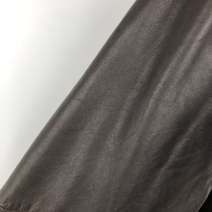 Boston Harbor Swing Top Padded Leather Blouson, Men's Size Medium genuine leather brown type Vintage Second Hand