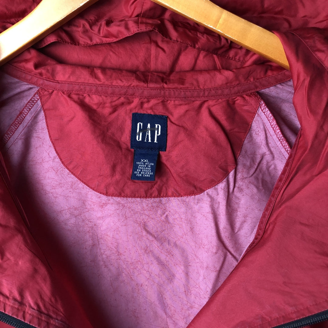 90s-00'S GAP Old Gap Anorak Parka Men's XXL Vintage Nylon red type Vintage Second Hand