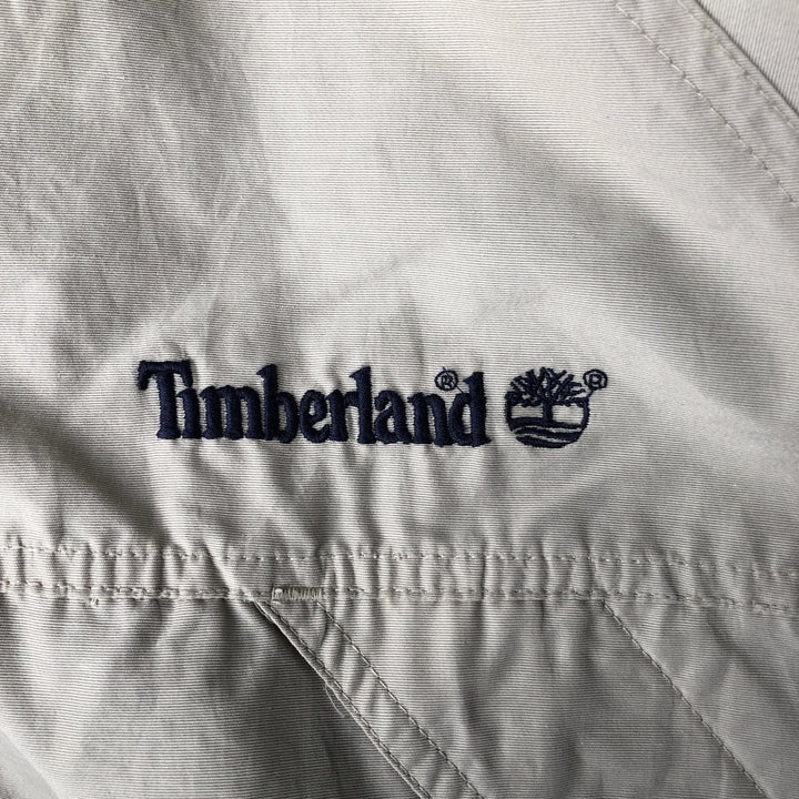 Vintage 90s-00'S Timberland windbreaker, men's size L cotton Beige type Vintage Second Hand