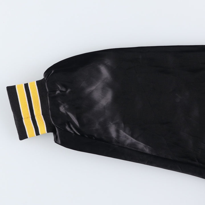 Vintage 80s-90'S WESTARK Nylon Varsity Jacket, Award Jacket, Made in USA, Men's Size Medium Nylon black type Vintage Second Hand