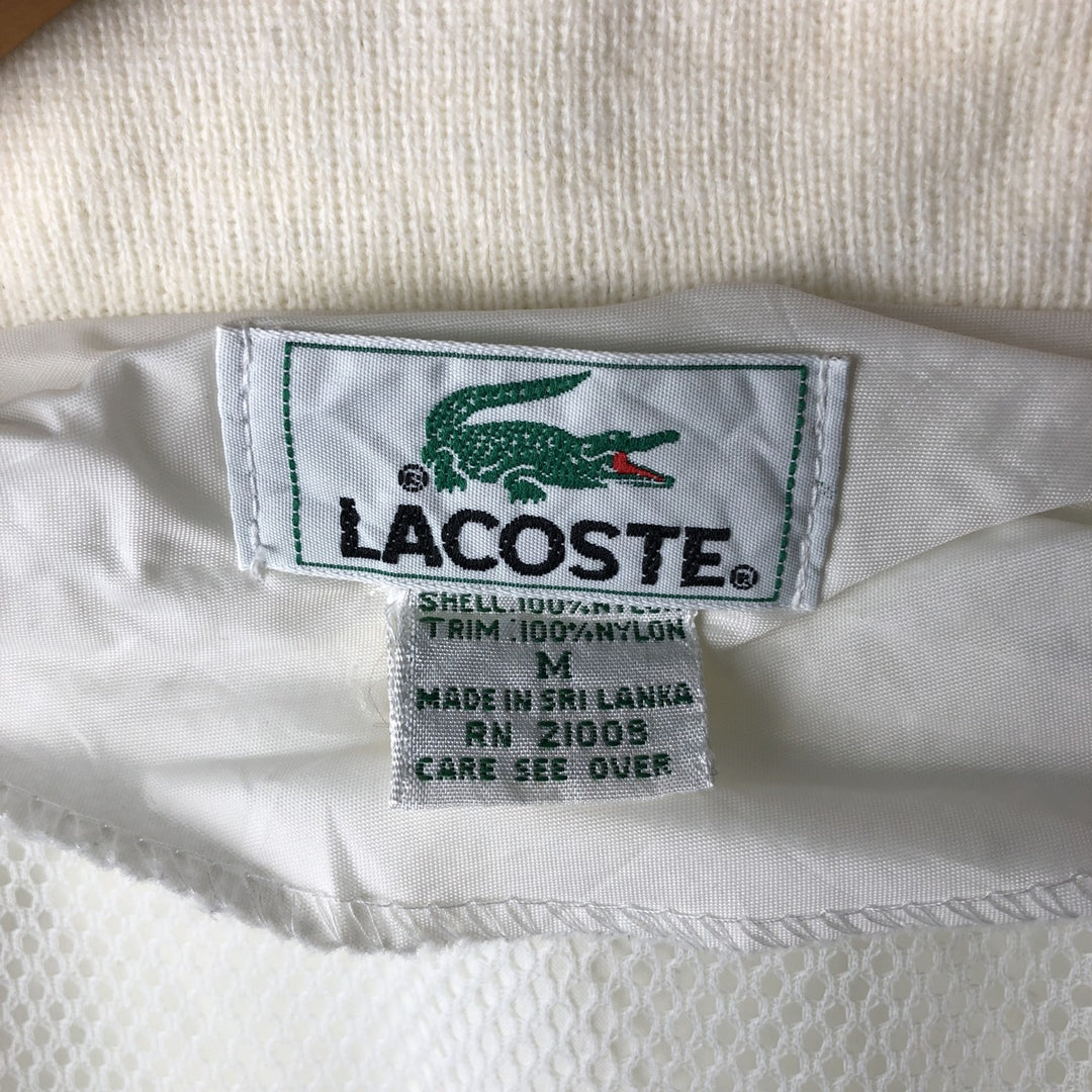 Lacoste nylon jacket, men's size M (approx.) Nylon white type Vintage Second Hand