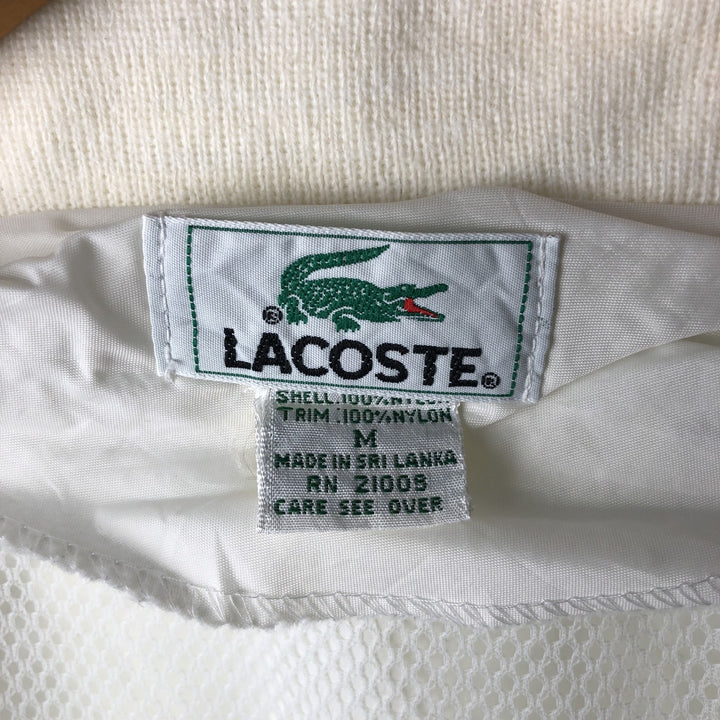 Lacoste nylon jacket, men's size M (approx.) Nylon white type Vintage Second Hand